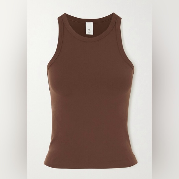 Lululemon Align Waist-Length Racerback Tank Top. Size 6. Color Java Brown. - Picture 3 of 9